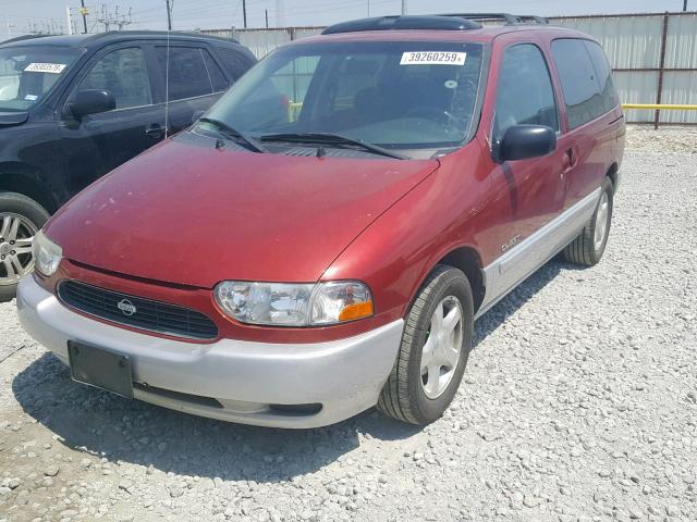 4N2XN11T0XD832422 - 1999 NISSAN QUEST SE RED photo 2