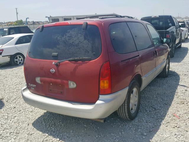4N2XN11T0XD832422 - 1999 NISSAN QUEST SE RED photo 4