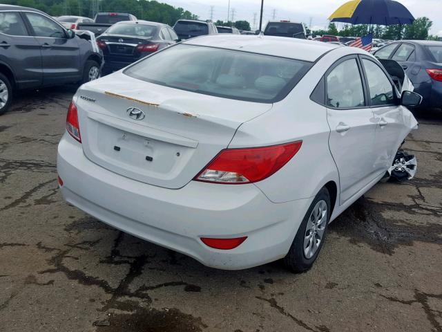 KMHCT4AE9HU363418 - 2017 HYUNDAI ACCENT SE WHITE photo 4