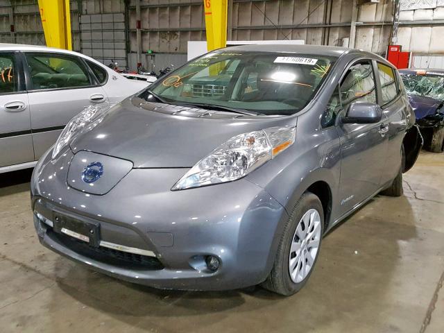 1N4BZ0CP1HC307278 - 2017 NISSAN LEAF S GRAY photo 2