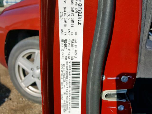 1J8FF47W68D776916 - 2008 JEEP COMPASS SP Қызғылт сары фото 10