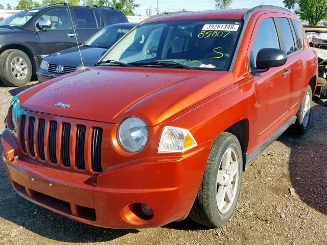 1J8FF47W68D776916 - 2008 JEEP COMPASS SP Қызғылт сары фото 2