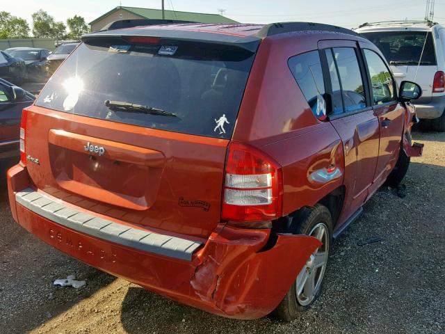1J8FF47W68D776916 - 2008 JEEP COMPASS SP Қызғылт сары фото 4