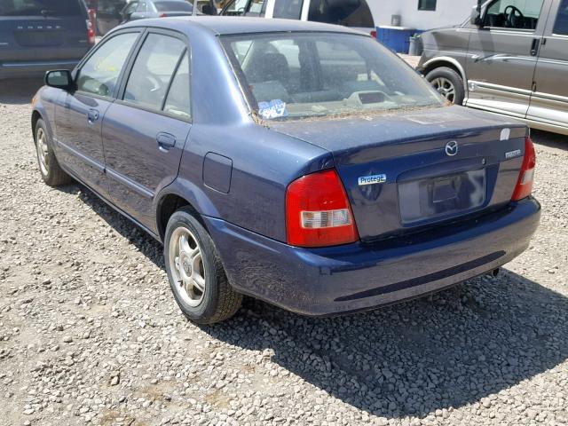 JM1BJ2226Y0261385 - 2000 MAZDA PROTEGE DX BLUE photo 3