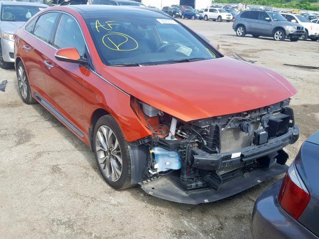 5NPE34ABXFH132456 - 2015 HYUNDAI SONATA SPO ORANGE photo 1