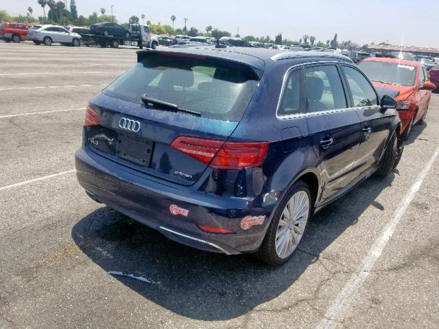 WAUTPBFF6HA134188 - 2017 AUDI A3 E-TRON BLUE photo 4