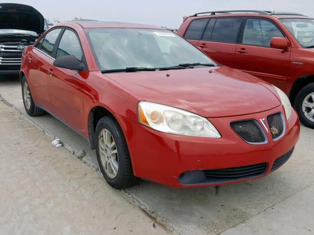 1G2ZF55B164223294 - 2006 PONTIAC G6 SE RED photo 1