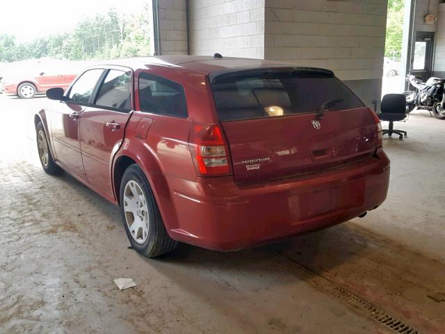 2D4FV47T46H154284 - 2006 DODGE MAGNUM SE MAROON photo 3