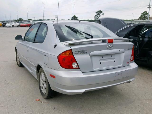 KMHCG35CX5U358862 - 2005 HYUNDAI ACCENT GS SILVER photo 3