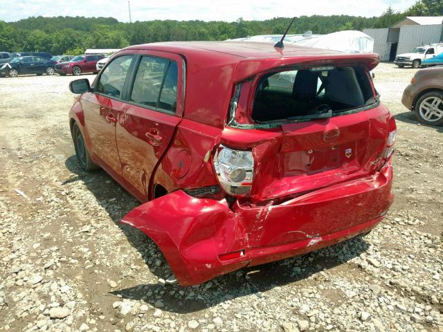 JTKKUPB41D1032437 - 2013 TOYOTA SCION XD RED photo 3