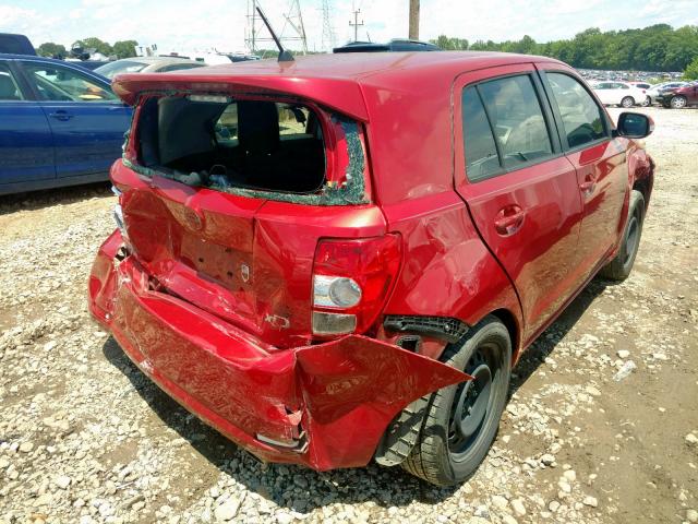 JTKKUPB41D1032437 - 2013 TOYOTA SCION XD RED photo 4