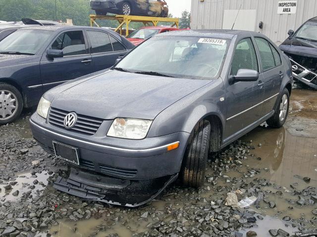 3VWSK69M94M104725 - 2004 VOLKSWAGEN JETTA GLS GRAY photo 2