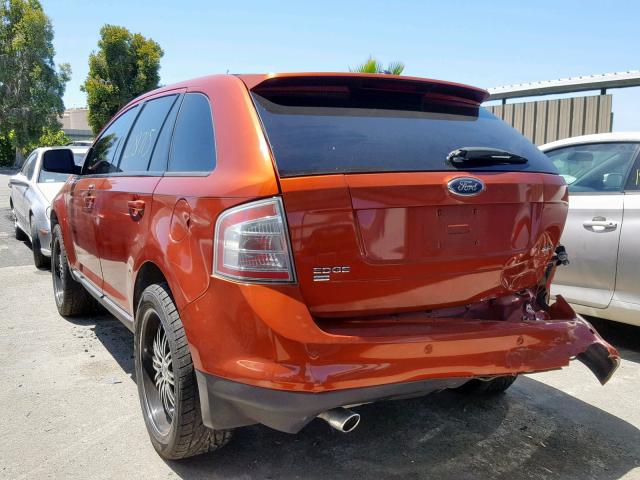 2FMDK49C87BA81706 - 2007 FORD EDGE SEL P ORANGE photo 3