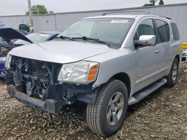 5N1AA08B65N714020 - 2005 NISSAN ARMADA SE SILVER photo 2