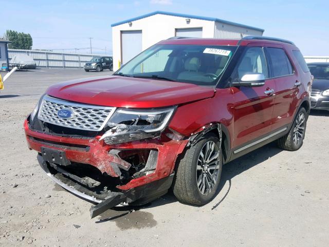 1FM5K8HT3GGC46938 - 2016 FORD EXPLORER P MAROON photo 2