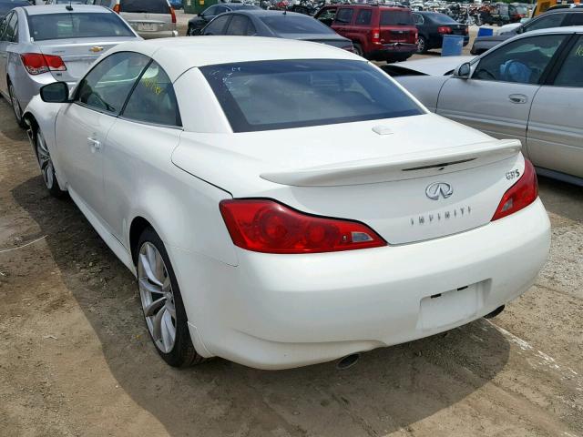 JNKCV66E99M723483 - 2009 INFINITI G37 BASE WHITE photo 3