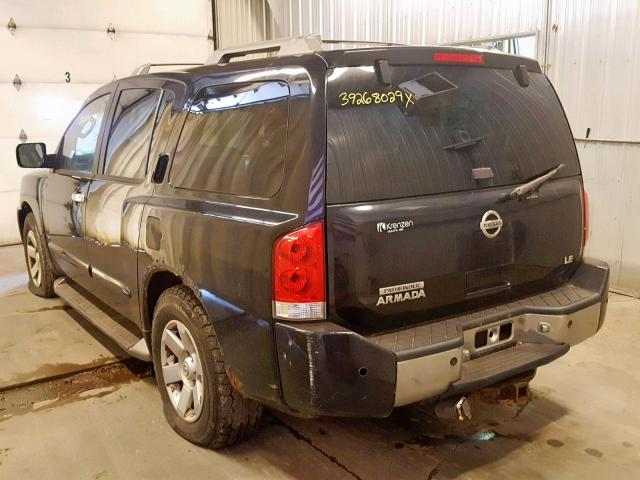 5N1AA08B64N709852 - 2004 NISSAN ARMADA SE BLACK photo 3