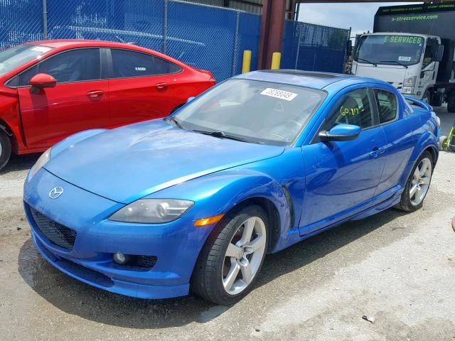 JM1FE173840140580 - 2004 MAZDA RX8 BLUE photo 2