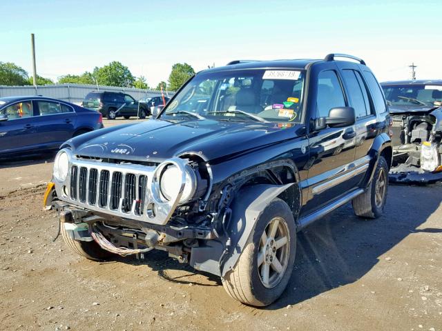 1J4GL58K96W238244 - 2006 JEEP LIBERTY LI BLACK photo 2