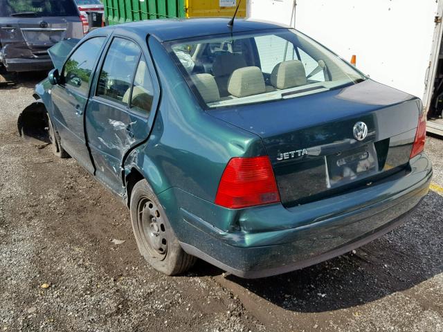 3VWRK69M01M109077 - 2001 VOLKSWAGEN JETTA GL GREEN photo 3