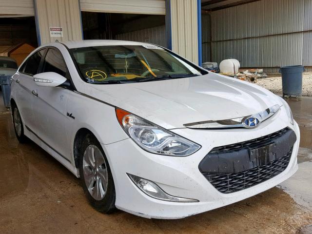 KMHEC4A4XFA121168 - 2015 HYUNDAI SONATA HYB WHITE photo 1