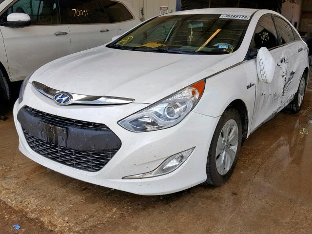 KMHEC4A4XFA121168 - 2015 HYUNDAI SONATA HYB WHITE photo 2