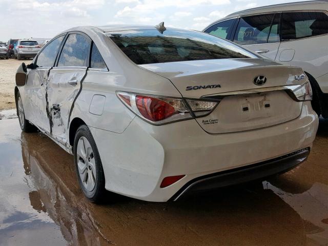 KMHEC4A4XFA121168 - 2015 HYUNDAI SONATA HYB WHITE photo 3