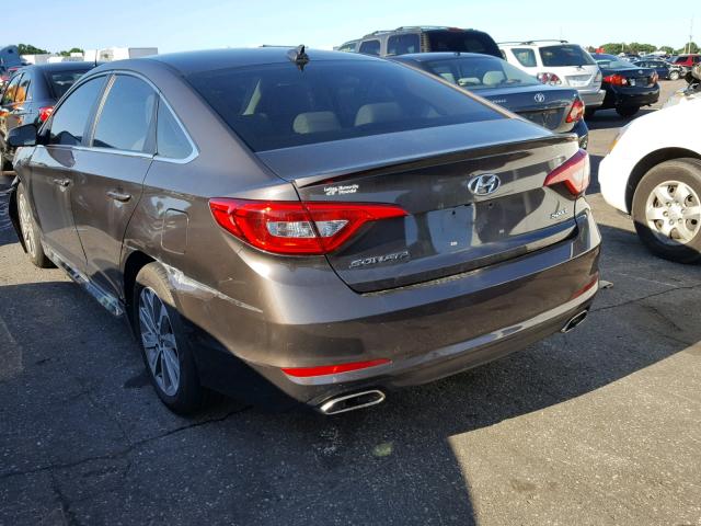 5NPE34AF7FH065611 - 2015 HYUNDAI SONATA SPO BROWN photo 3