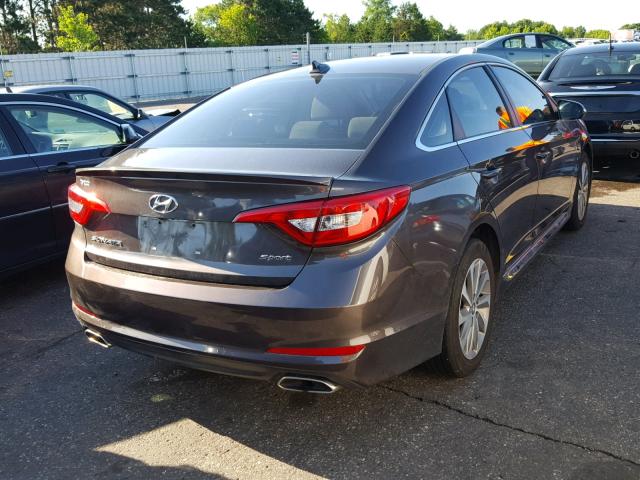 5NPE34AF7FH065611 - 2015 HYUNDAI SONATA SPO BROWN photo 4