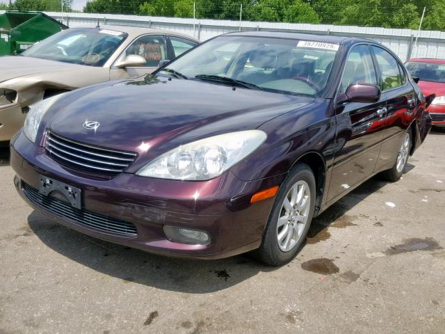 JTHBF30G330118049 - 2003 LEXUS ES 300 PURPLE photo 2