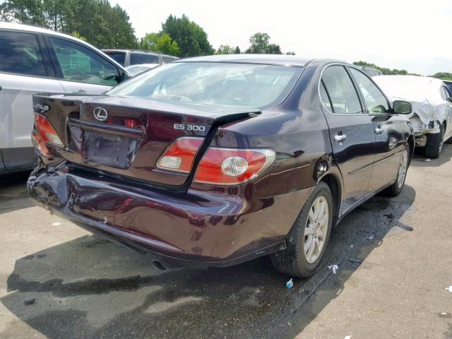 JTHBF30G330118049 - 2003 LEXUS ES 300 PURPLE photo 4