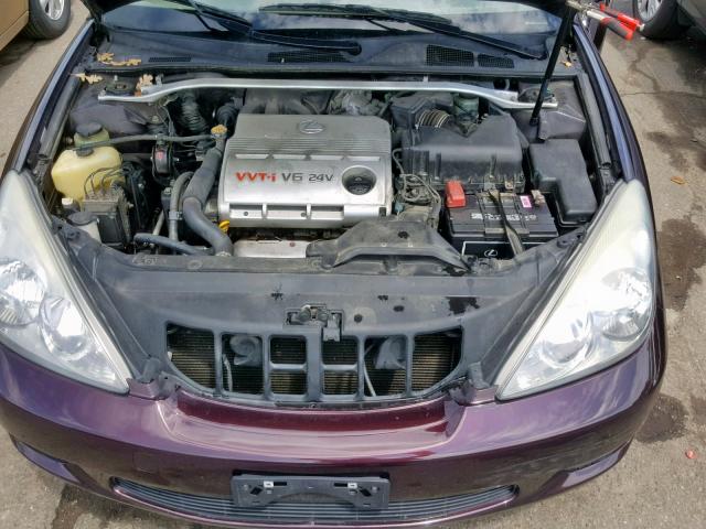 JTHBF30G330118049 - 2003 LEXUS ES 300 PURPLE photo 7