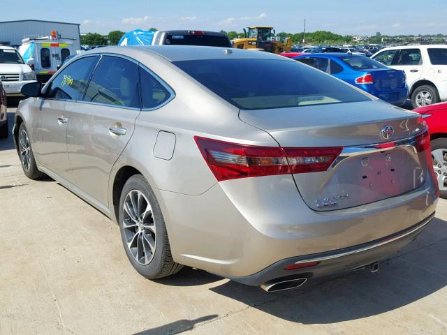 4T1BK1EB2GU197044 - 2016 TOYOTA AVALON XLE GOLD photo 3