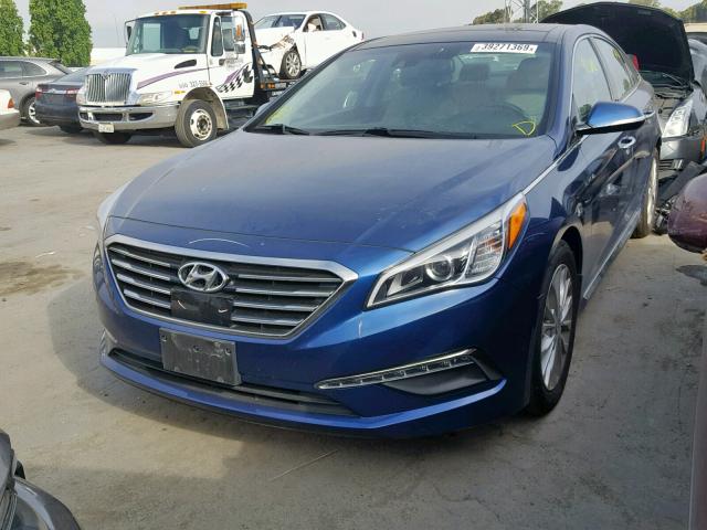 5NPE34AF9FH178332 - 2015 HYUNDAI SONATA SPO BLUE photo 2