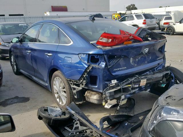 5NPE34AF9FH178332 - 2015 HYUNDAI SONATA SPO BLUE photo 3