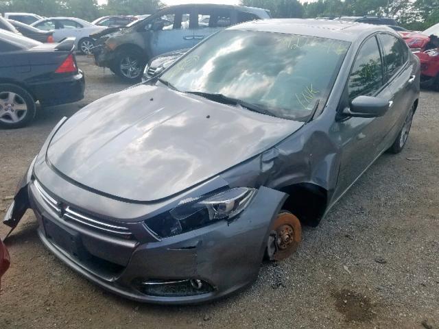 1C3CDFCHXDD234221 - 2013 DODGE DART LIMIT GRAY photo 2