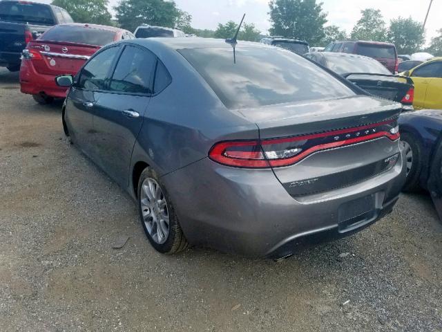 1C3CDFCHXDD234221 - 2013 DODGE DART LIMIT GRAY photo 3