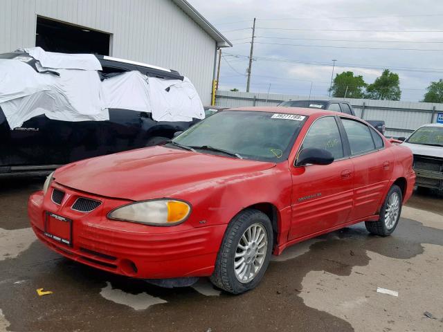 1G2NE52E4XM751557 - 1999 PONTIAC GRAND AM S RED photo 2