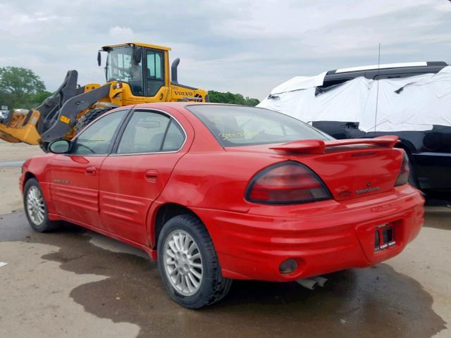 1G2NE52E4XM751557 - 1999 PONTIAC GRAND AM S RED photo 3