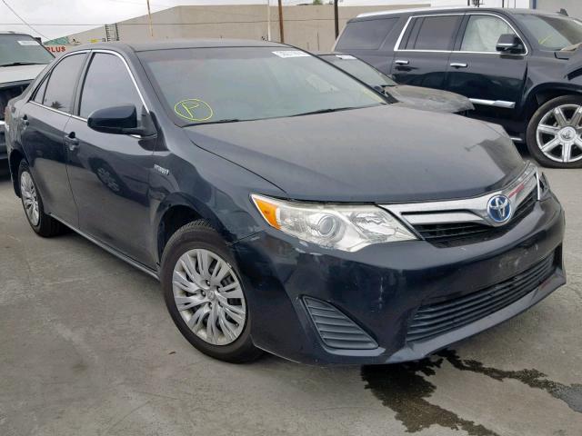 4T1BD1FK5EU108444 - 2014 TOYOTA CAMRY HYBR BLUE photo 1