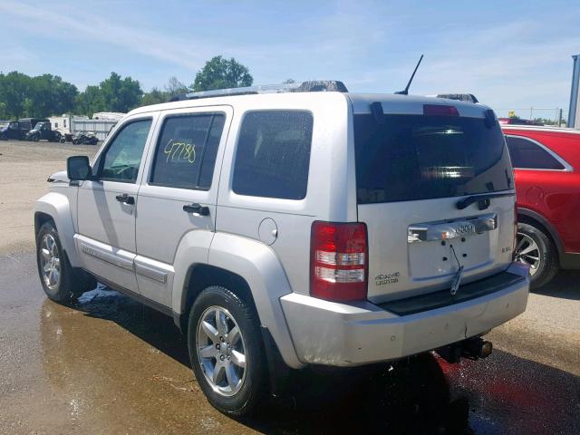 1J8GN58K38W141794 - 2008 JEEP LIBERTY LI SILVER photo 3