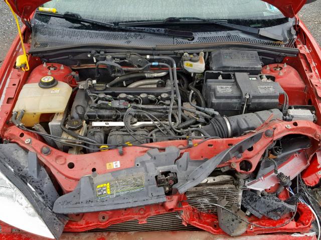 1FAFP34N27W153912 - 2007 FORD FOCUS ZX4 RED photo 7