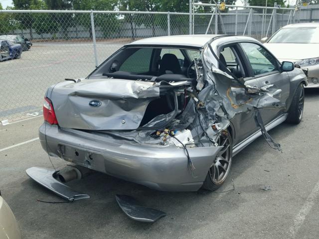 JF1GD75657G506682 - 2007 SUBARU IMPREZA WR GRAY photo 4