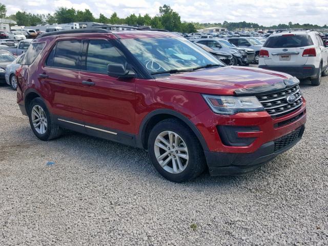 1FM5K7BH8GGD20563 - 2016 FORD EXPLORER RED photo 1