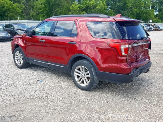 1FM5K7BH8GGD20563 - 2016 FORD EXPLORER RED photo 3