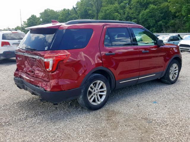 1FM5K7BH8GGD20563 - 2016 FORD EXPLORER RED photo 4