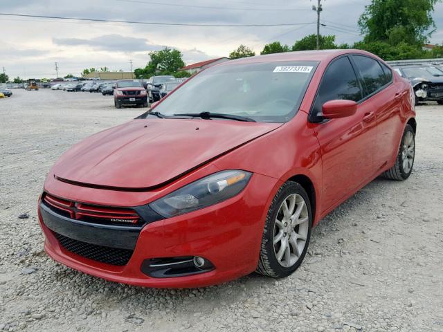 1C3CDFBHXDD643238 - 2013 DODGE DART SXT RED photo 2