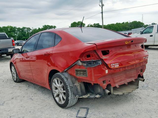 1C3CDFBHXDD643238 - 2013 DODGE DART SXT RED photo 3