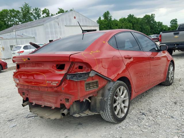 1C3CDFBHXDD643238 - 2013 DODGE DART SXT RED photo 4