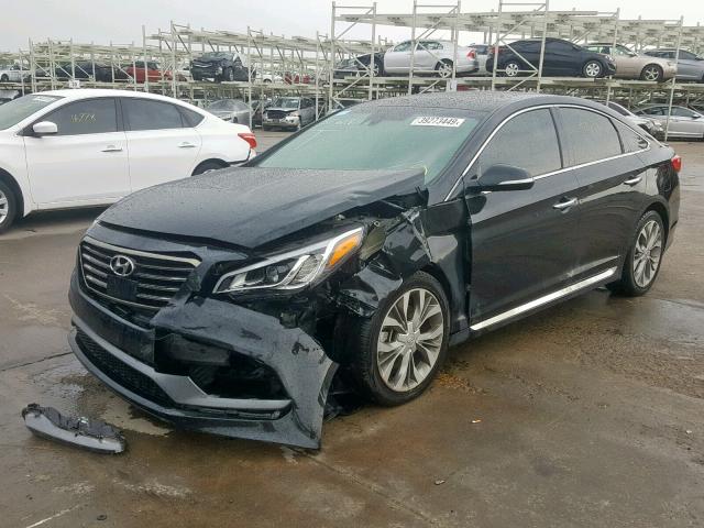 5NPE34AB2FH255460 - 2015 HYUNDAI SONATA SPO BLACK photo 2